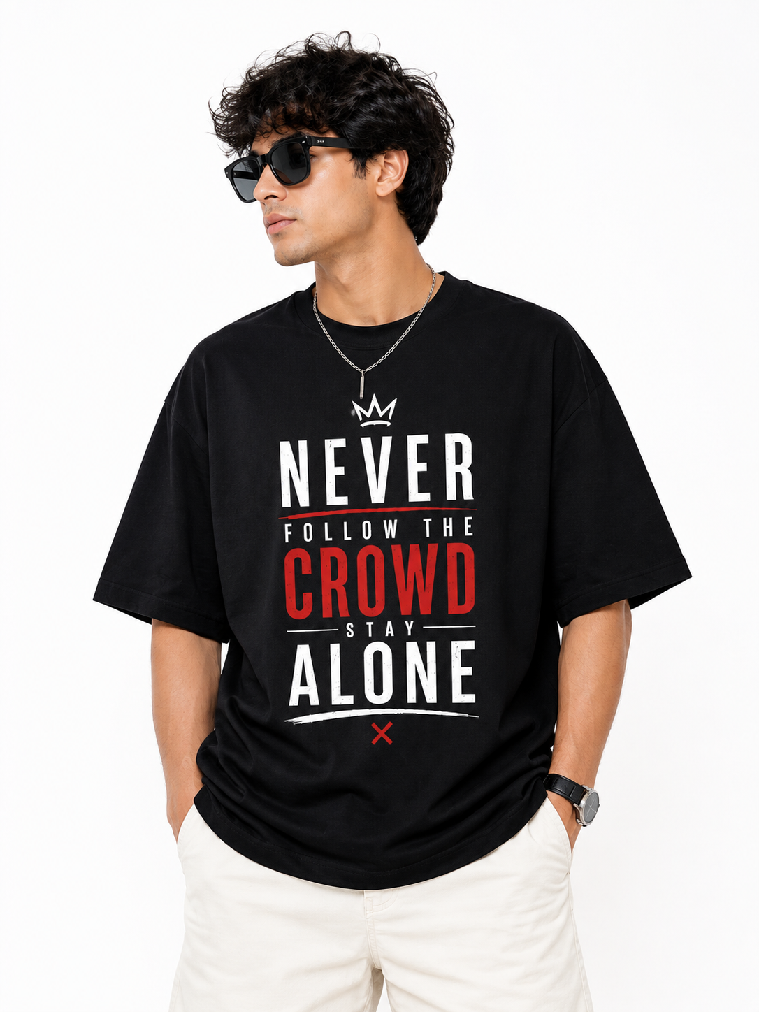Never Follow The Crowd Oversized T-Shirt