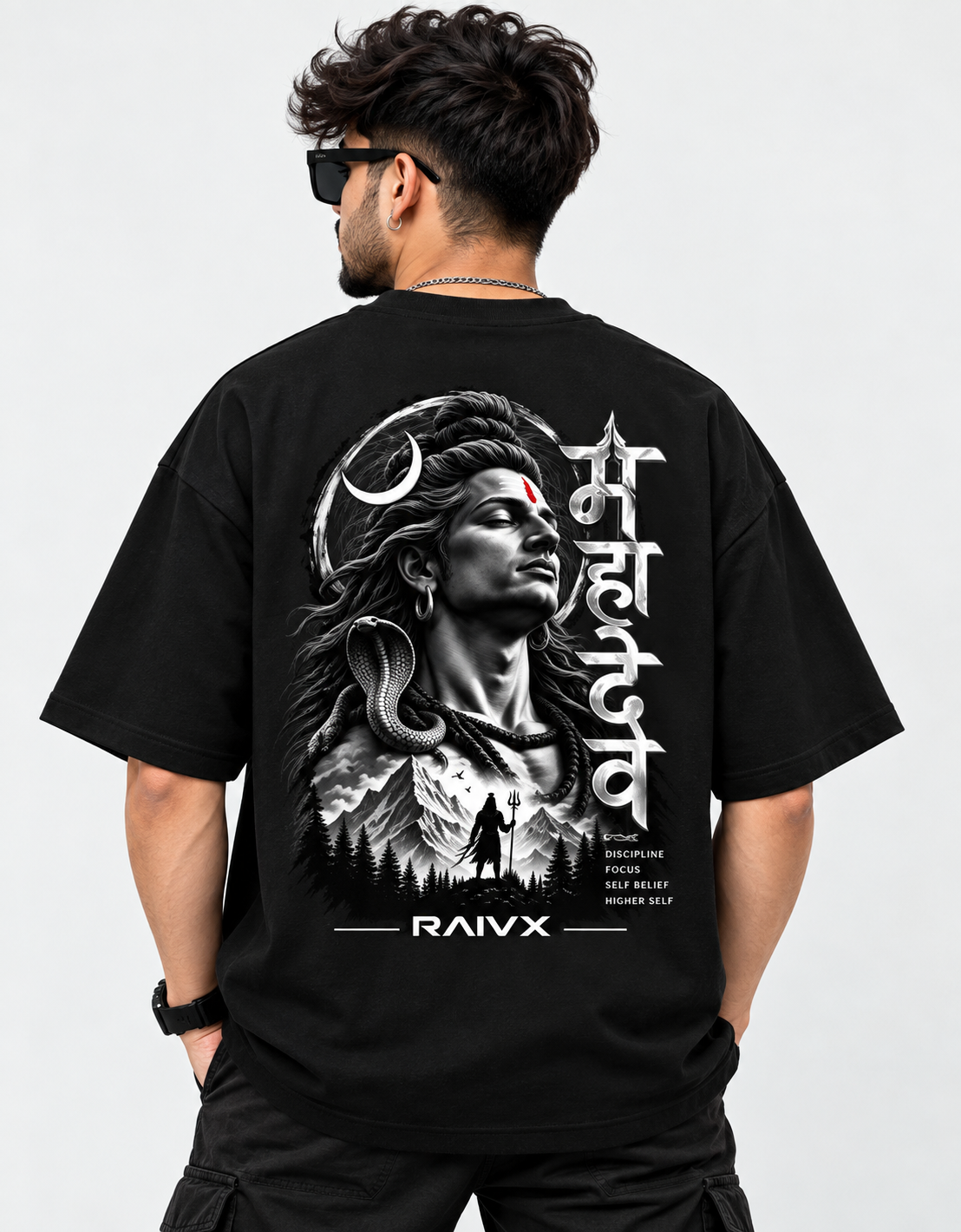 RAIVX Mahadev Oversized T-Shirt – Black