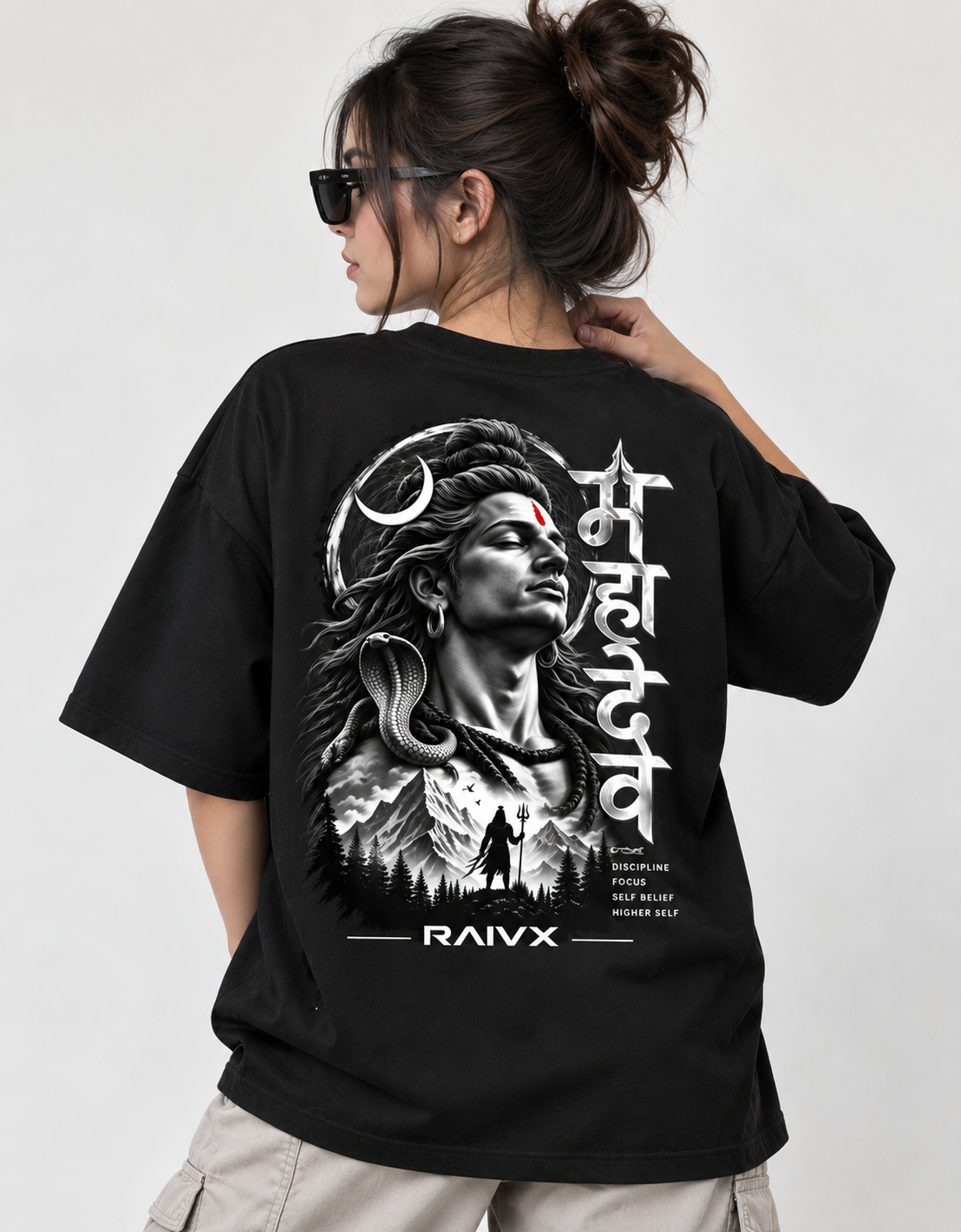 RAIVX Mahadev Oversized T-Shirt – Black - Image 3