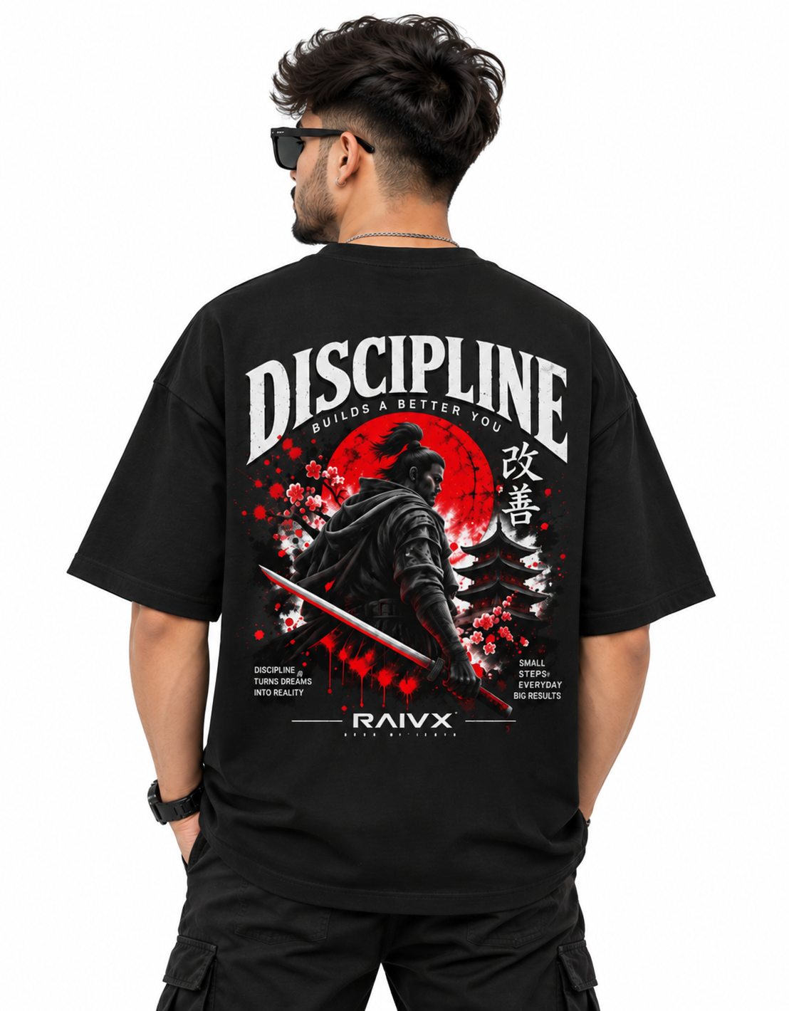 RAIVX Discipline Samurai Oversized T-Shirt – Black